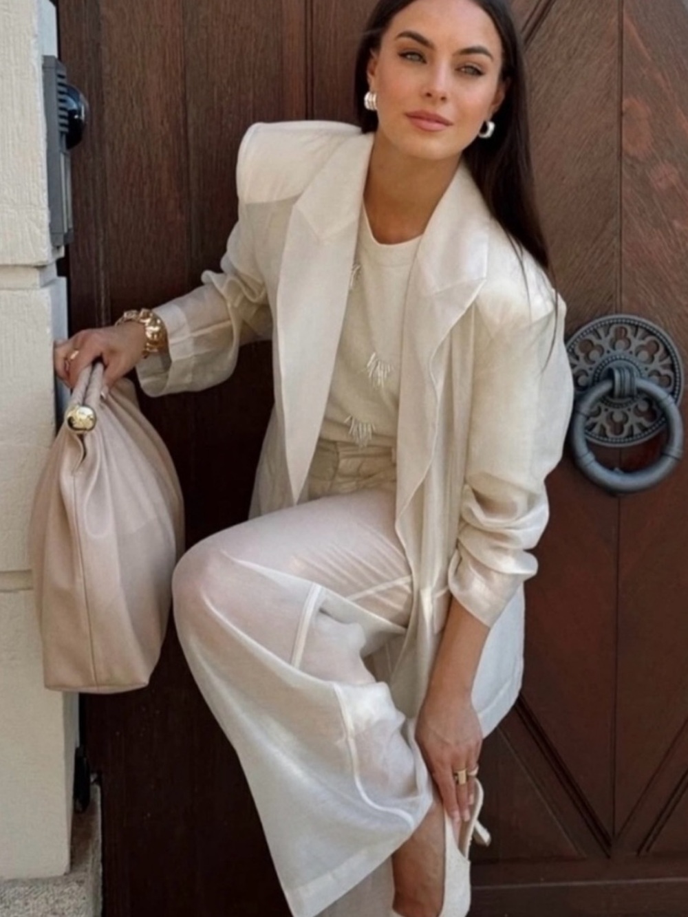 H&M EDITION WIDE-LEG SHEER PANTS - Picture 17 of 17